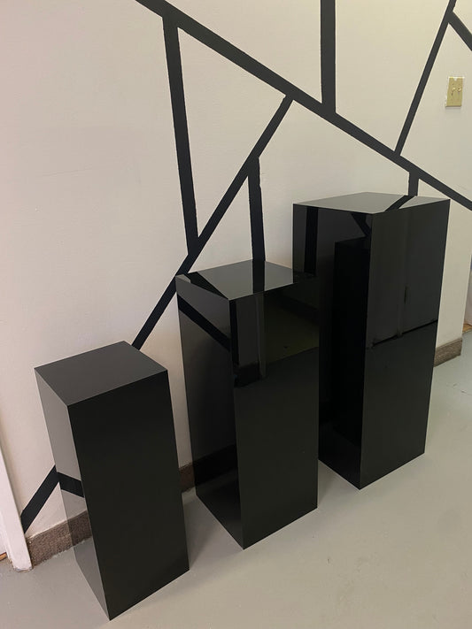 Black Acrylic Pedestals / Plinths
