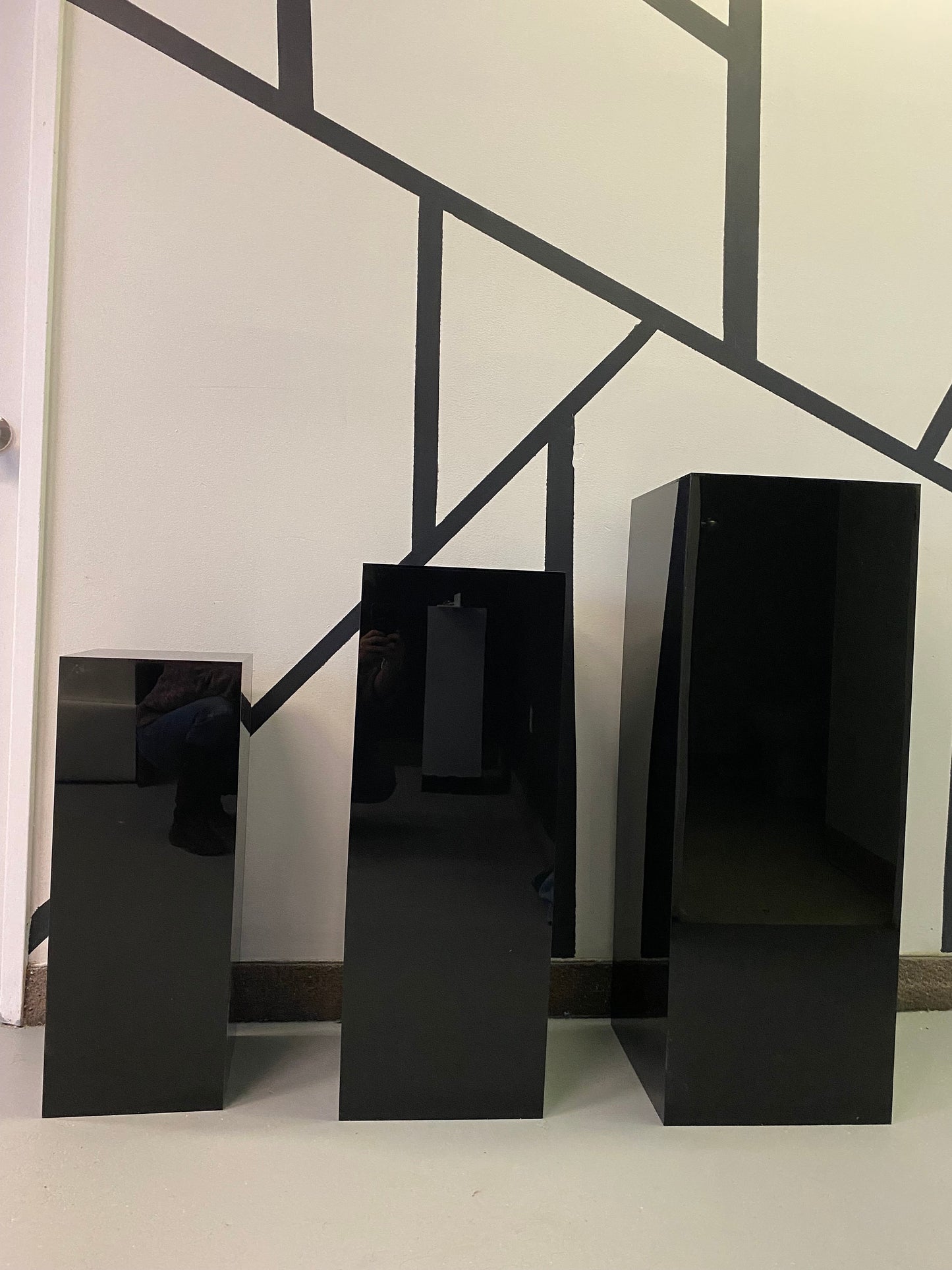 Black Acrylic Pedestals / Plinths