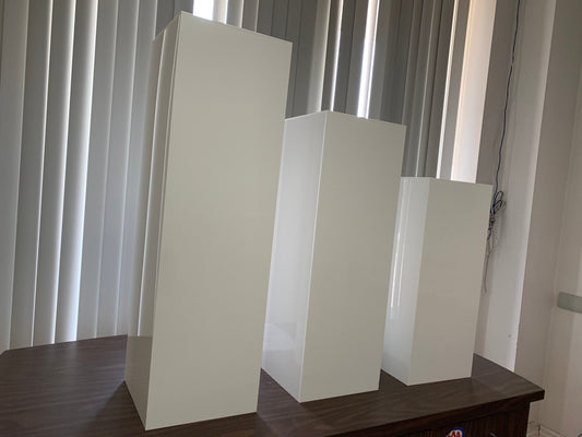 White Acrylic Pedestals / Plinths